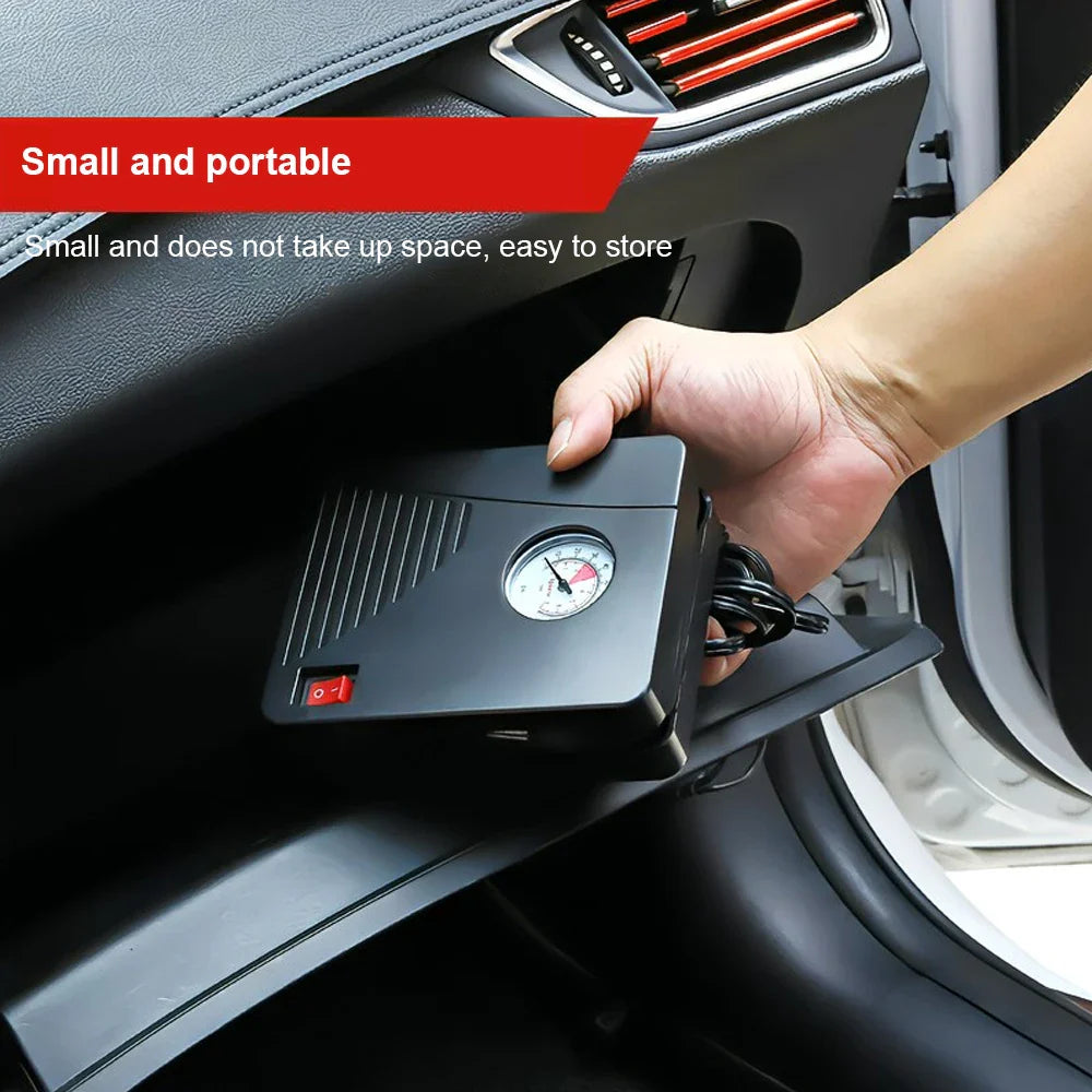 NNEOBA 12V 96W Portable Tire Inflator 100PSI Mini Air Compressor Black