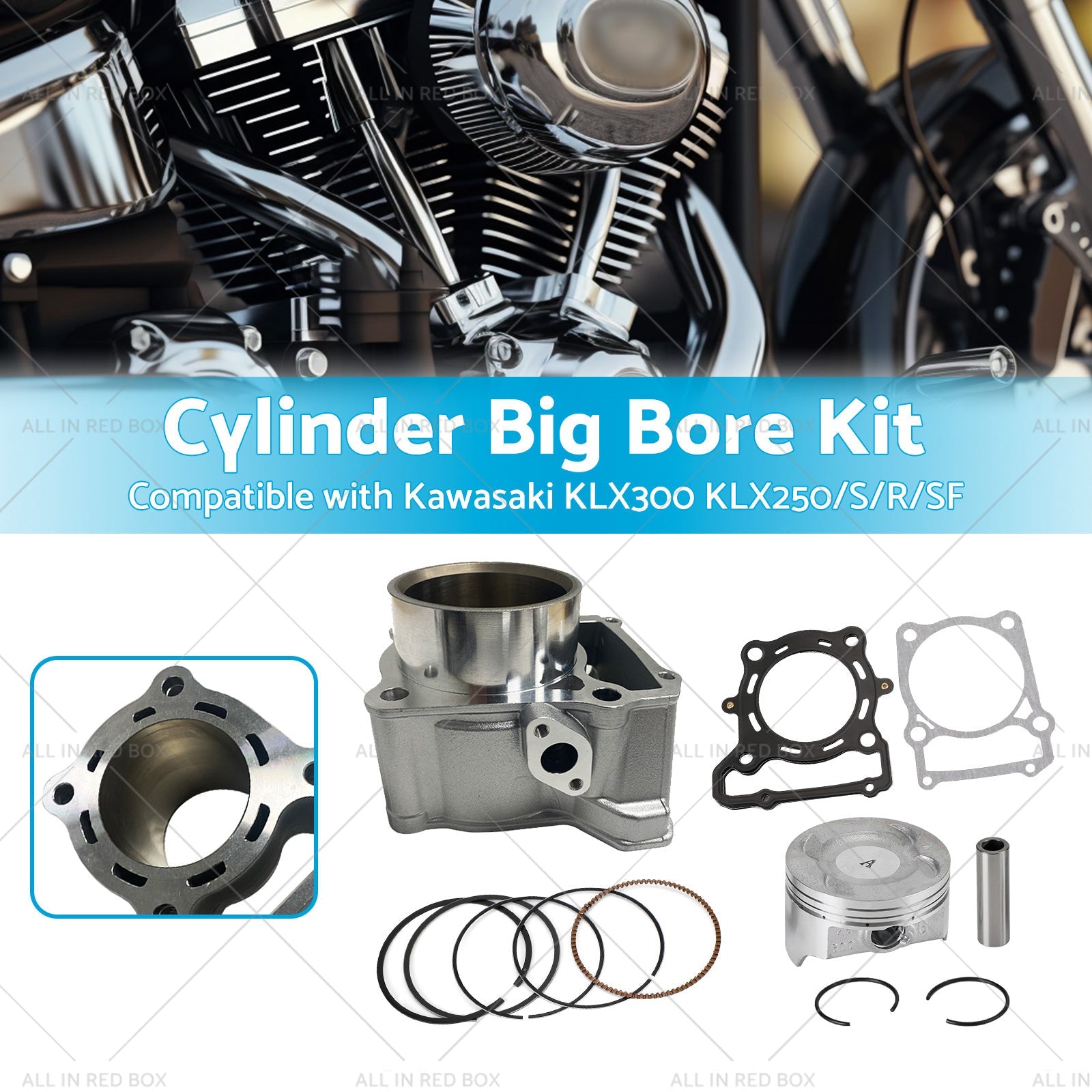 78mm Cylinder Big Bore Kit Suitable For Kawasaki KLX300 KLX250 S R SF 1993-2014